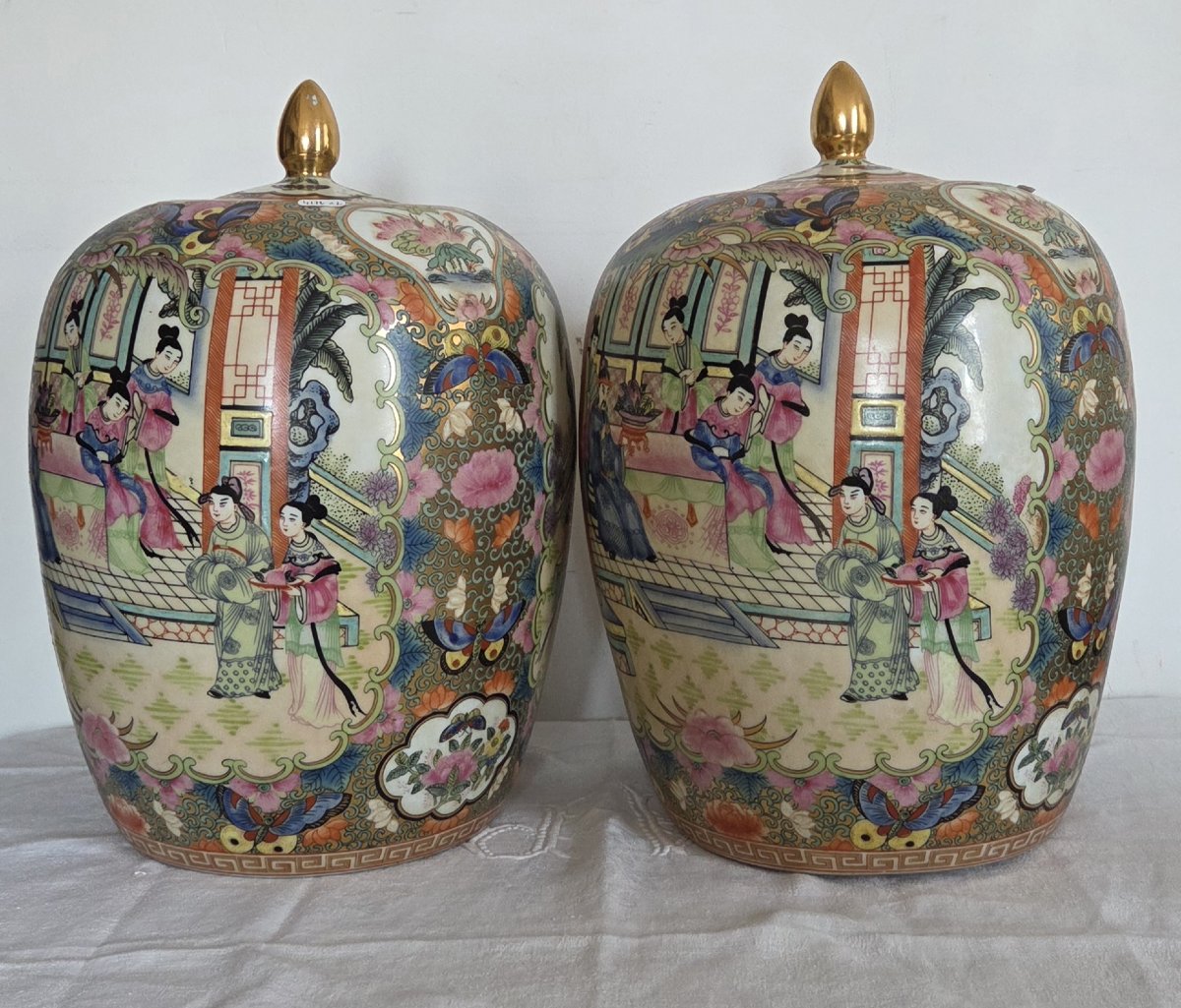 Paire de pots couverts - Chine-photo-4