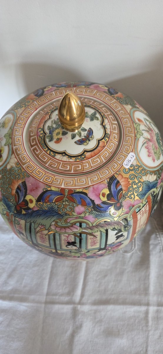 Paire de pots couverts - Chine-photo-4