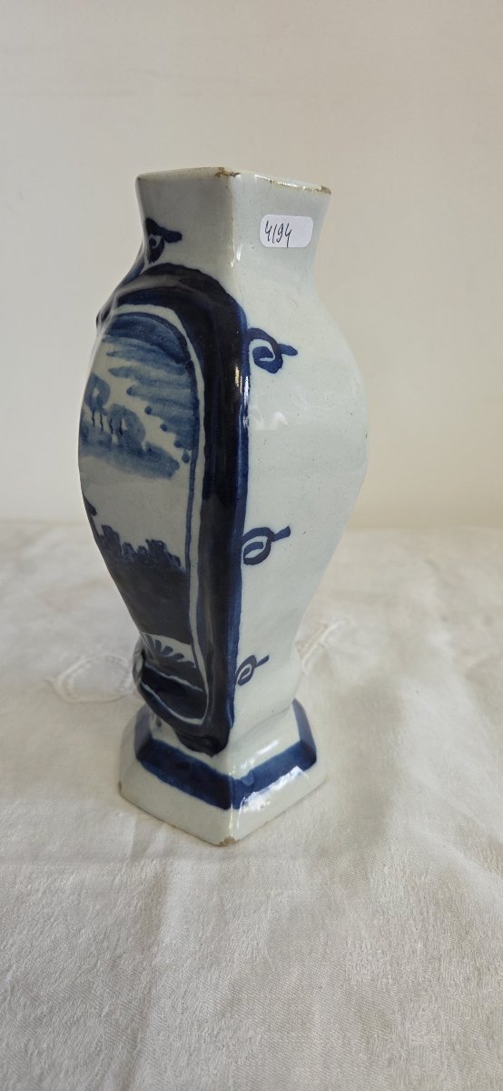 Vase balustre en faïence de Delft - XIXème-photo-3