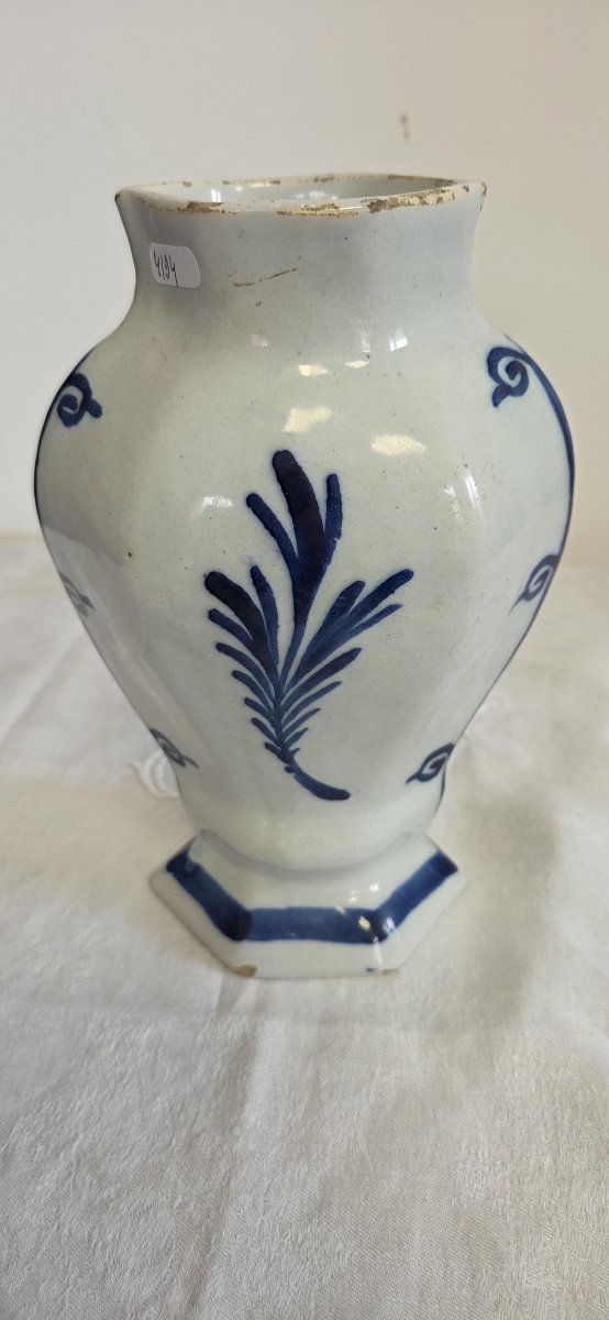 Vase balustre en faïence de Delft - XIXème-photo-4