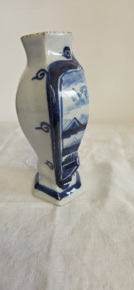 Vase balustre en faïence de Delft - XIXème-photo-1