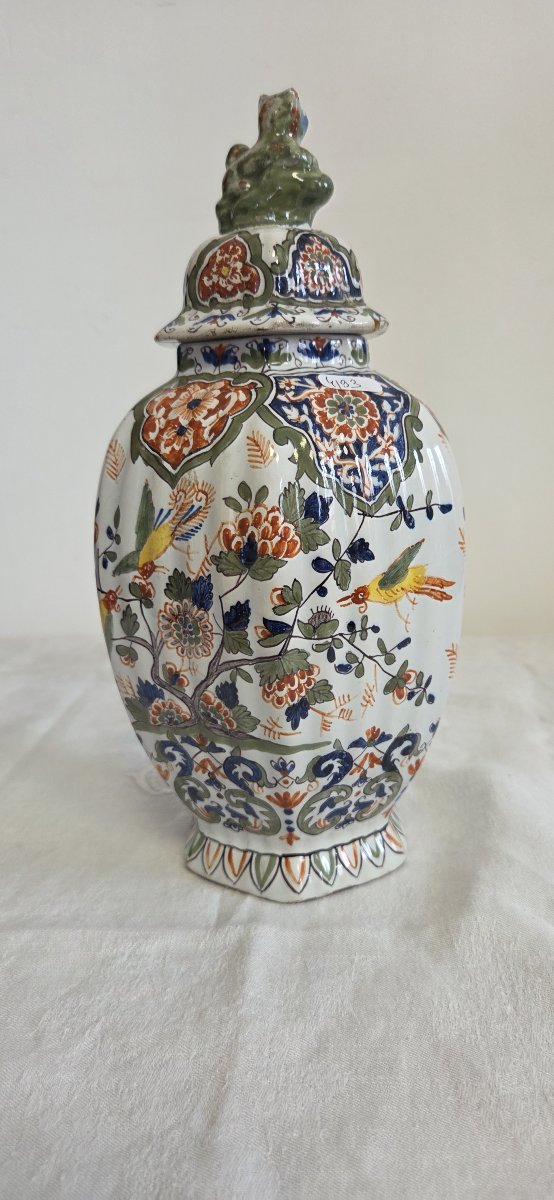 19th-century Desvres Earthenware Covered Jar-photo-4