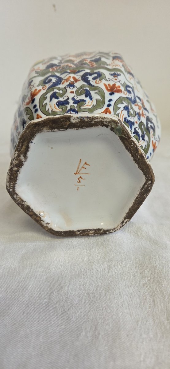 19th-century Desvres Earthenware Covered Jar-photo-8