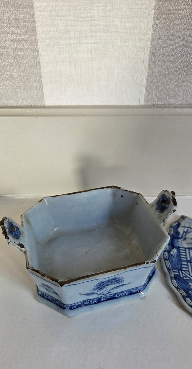 18th Century Delftware Covered Pot-photo-4