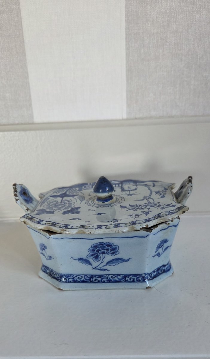 18th Century Delftware Covered Pot-photo-4