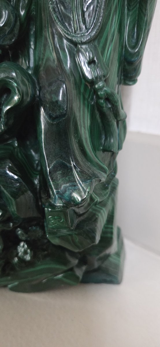 Carved Malachite Group - China, 20th Century-photo-3