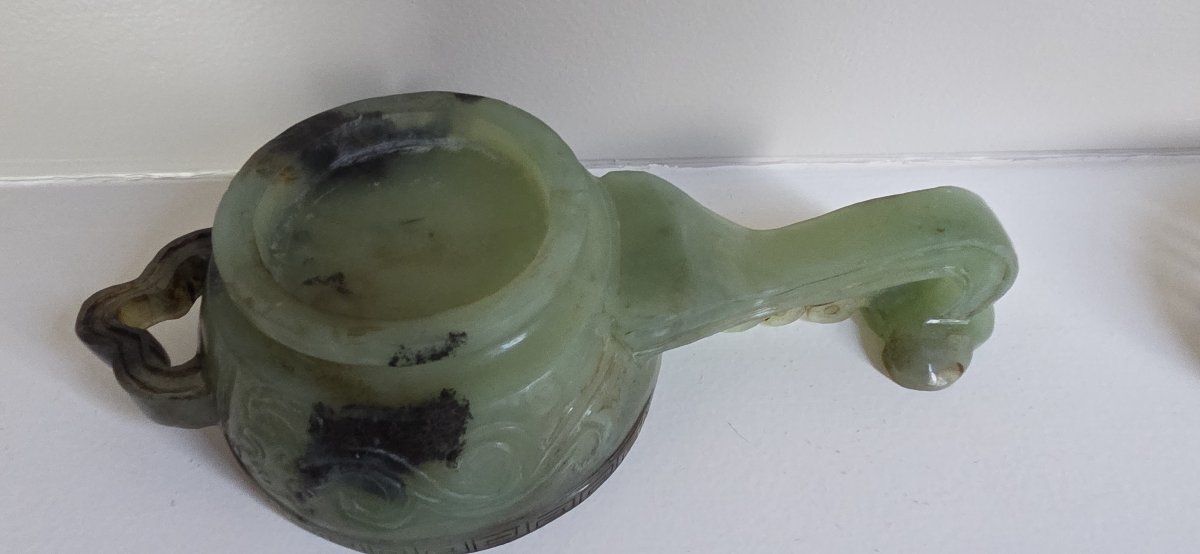 Coupe couverte - Brûle parfum en jade - Chine - XXème-photo-8