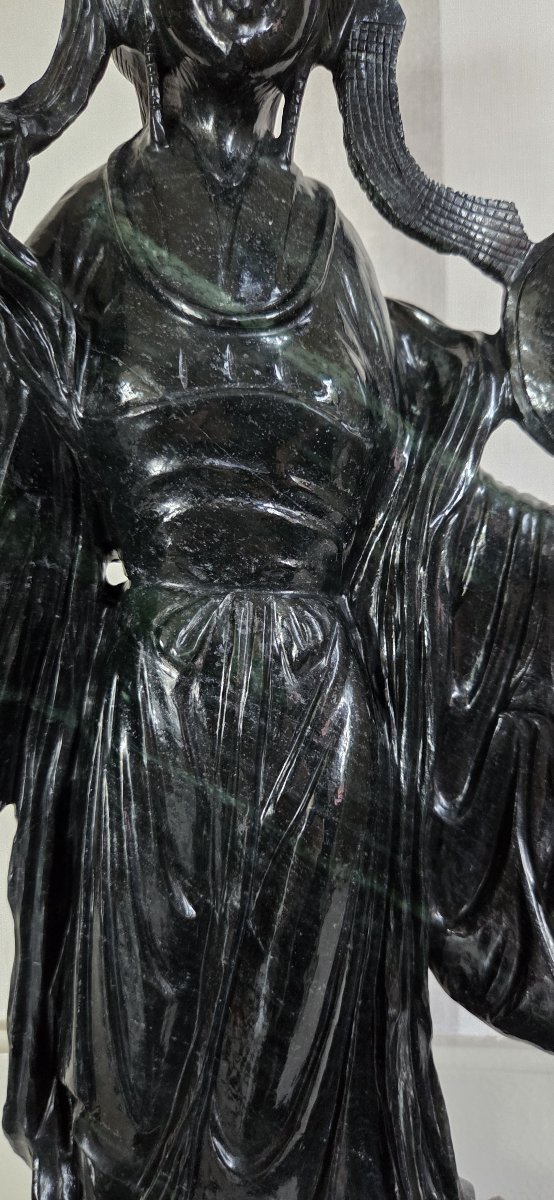Hardstone Statuette - Chinese Jade - 20th Century-photo-3