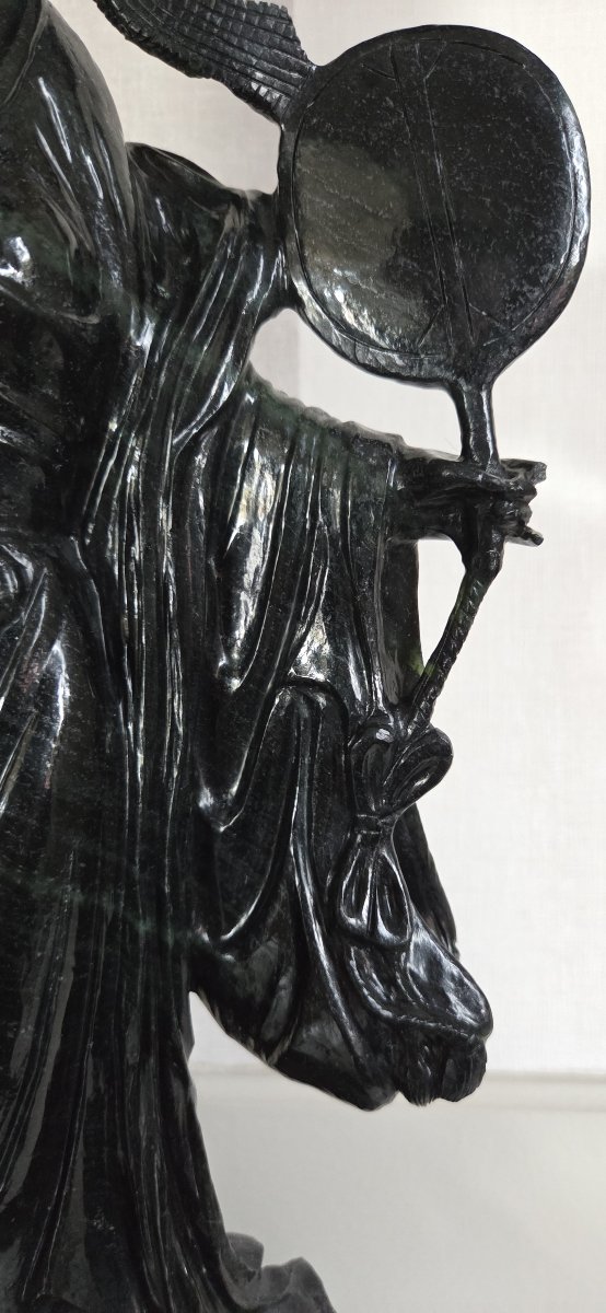Hardstone Statuette - Chinese Jade - 20th Century-photo-4