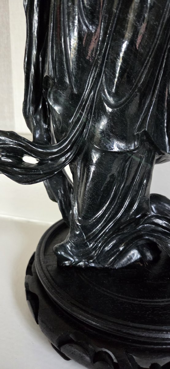 Hardstone Statuette - Chinese Jade - 20th Century-photo-2