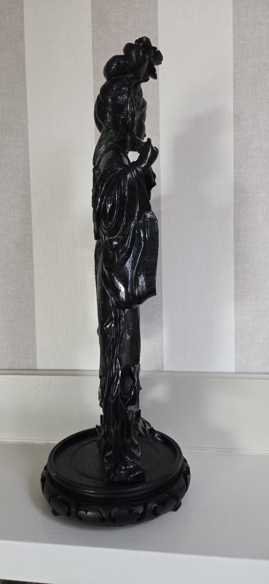 Hardstone Statuette - Chinese Jade - 20th Century-photo-3