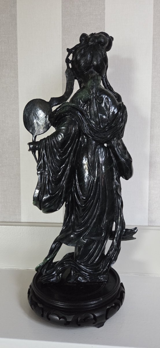 Hardstone Statuette - Chinese Jade - 20th Century-photo-4