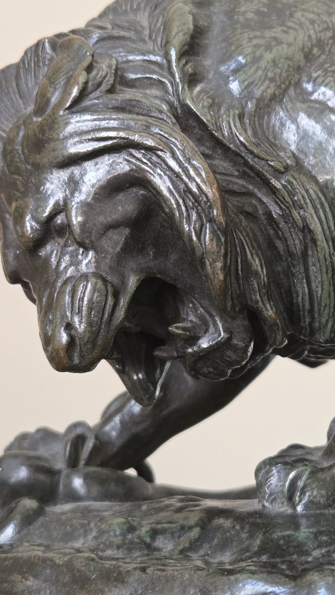 Sculpture bronze Antonin-Louis BARYE (1796-1875)-photo-2