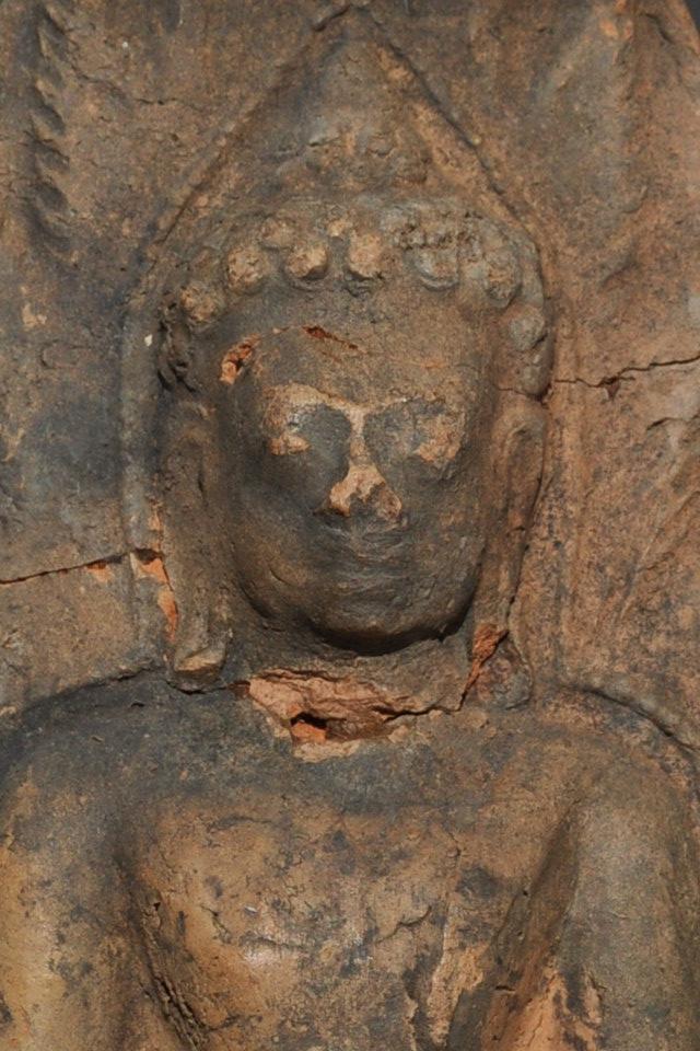 Stèle, Bouddha En Terre Cuite 9-10e Siècle-photo-4
