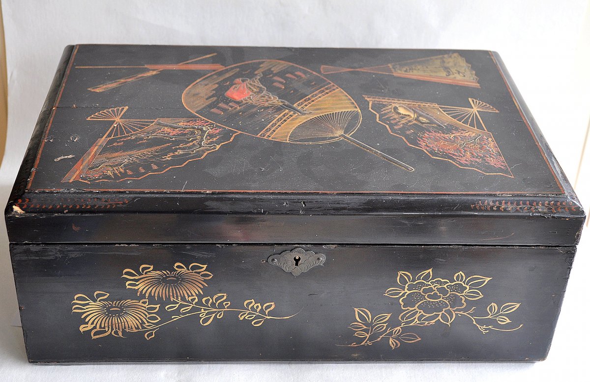 19 Th Lacquered Writing Case - Japan-photo-4