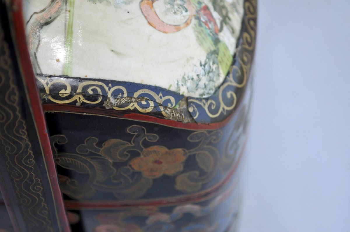 Japan - Picnic Box - Lacquer And Porcelain - 19th-photo-1