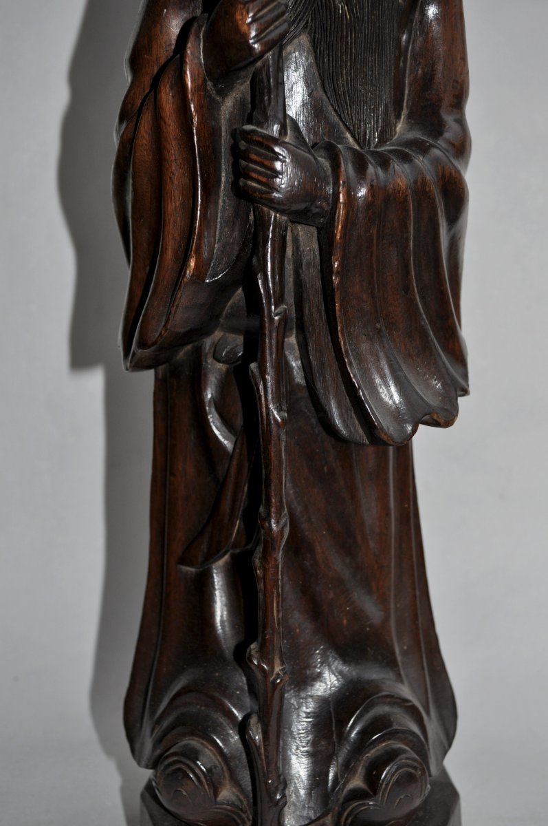 Wood Sculpture - China 19th - Immortal-photo-4