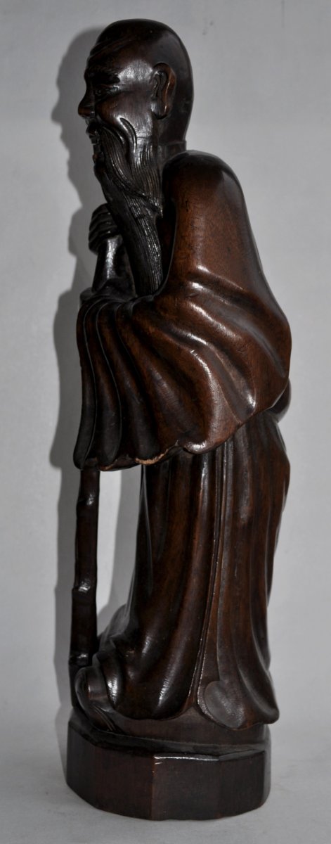 Wood Sculpture - China 19th - Immortal-photo-6