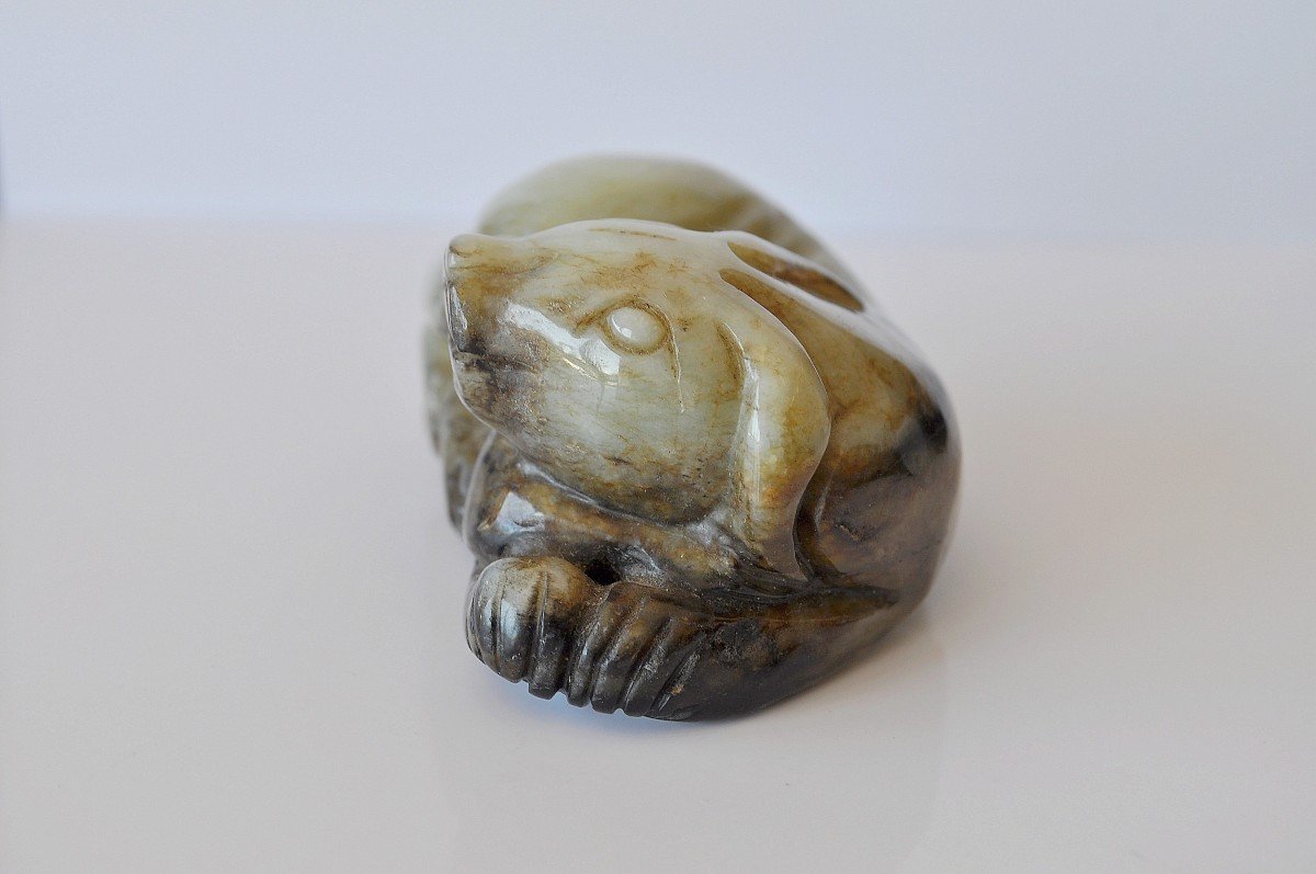 Chine - Chimère En Jade - Circa 1900-photo-4