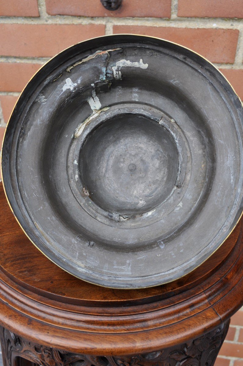 Large Table Kettle - Table Fountain - Yellow Copper - 18th Century-photo-7