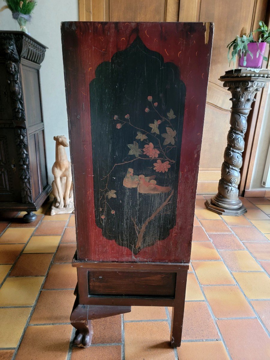 China - Cabinet With Lacquered Decorations - Signed - Circa 1800-photo-7