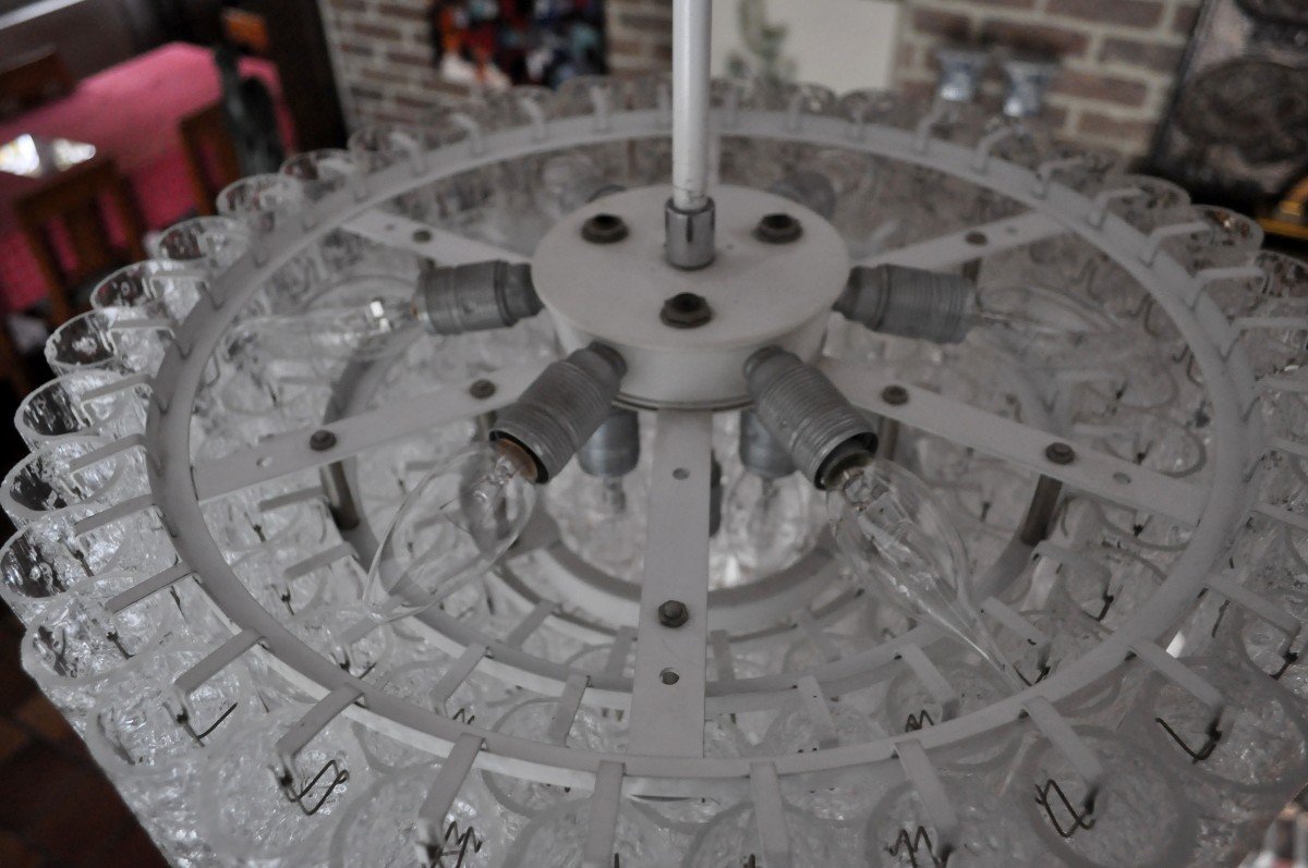 Lustre - Plafonnier Verre Murano - Doria Leuchten - 1960-photo-4