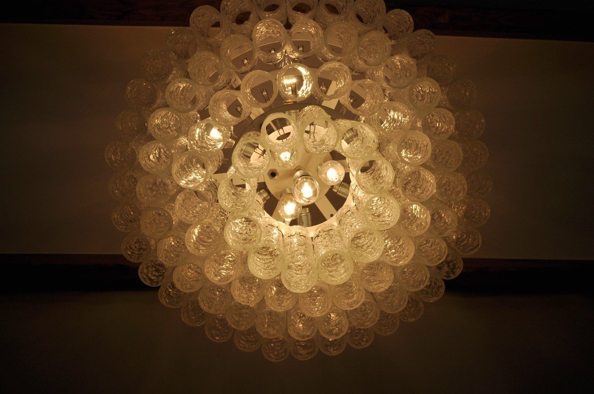 Lustre - Plafonnier Verre Murano - Doria Leuchten - 1960-photo-5