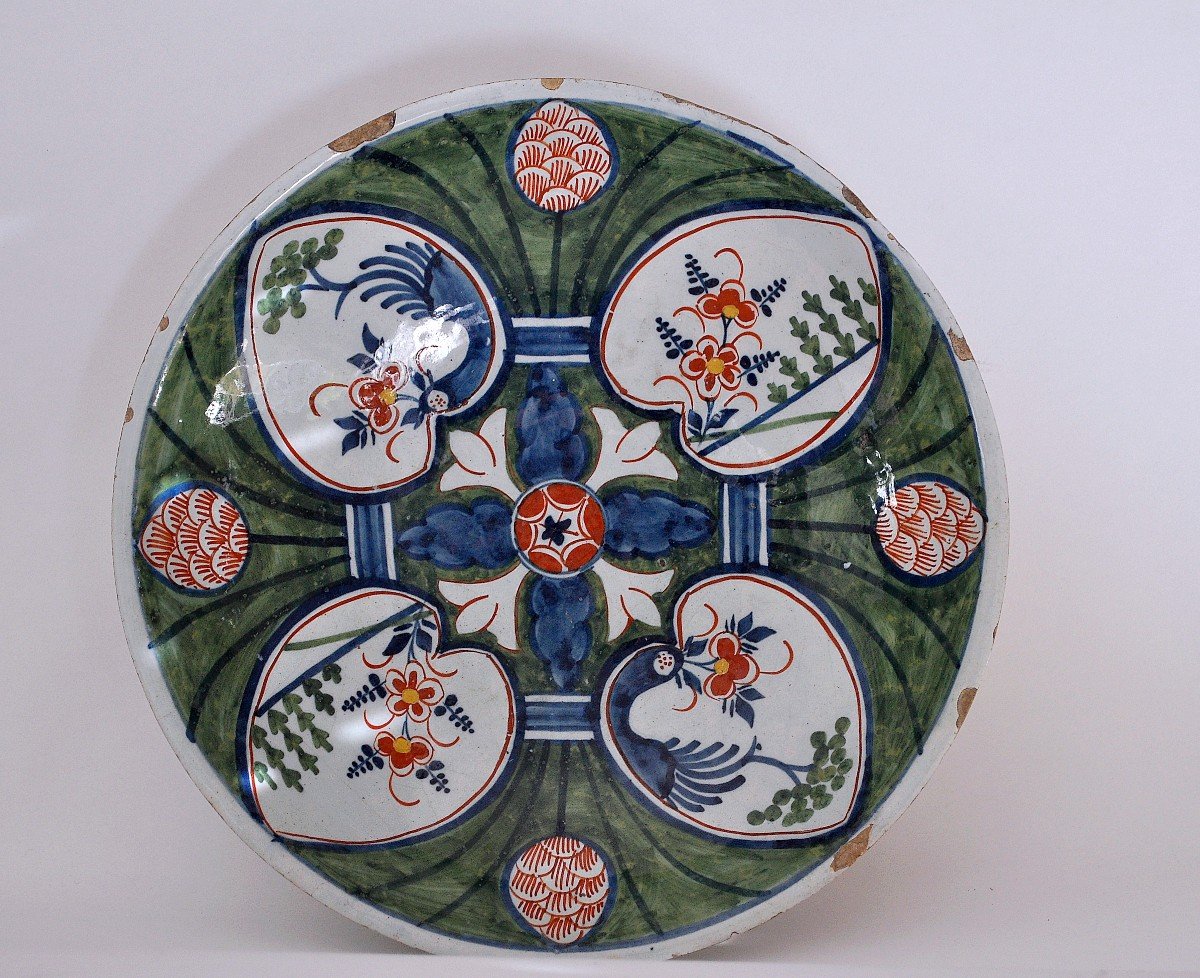 Delft - Polychrome Earthenware Dish - Circa 1700