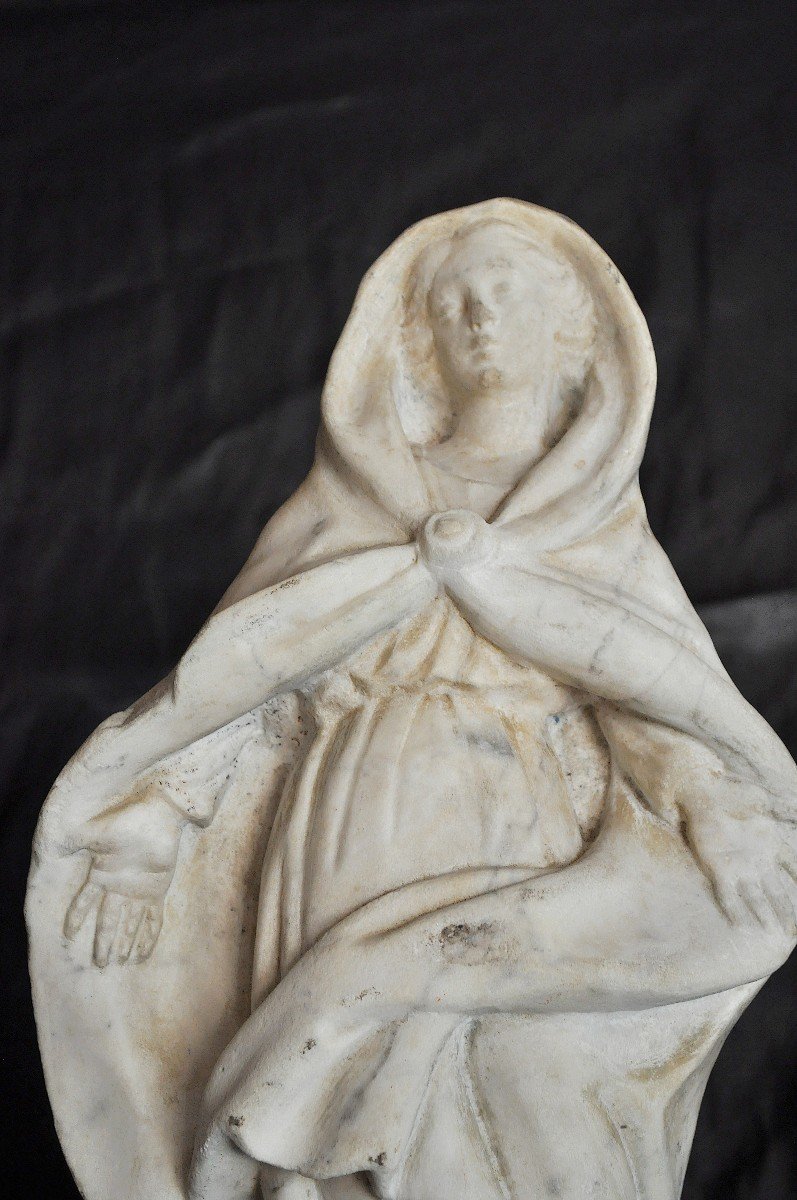 Sculpture - Statue en Marbre - France XVIIIème Siècle-photo-3
