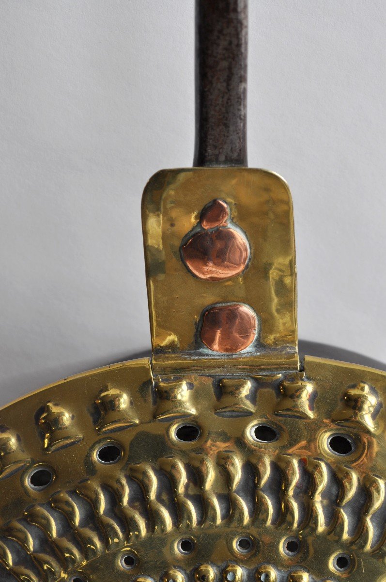 Basin In Brass And Wrought Iron - Circa 1700-photo-4