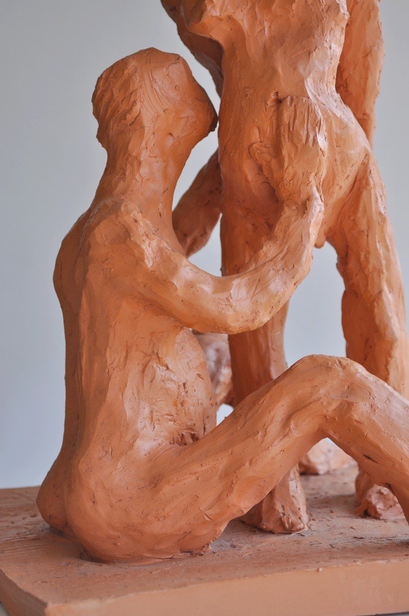 Silviane Leger 1935-2012 - La Maternité - Sculpture - Terre cuite-photo-3