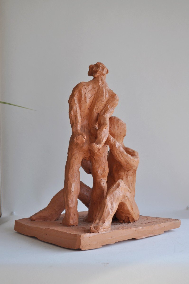 Silviane Leger 1935-2012 - La Maternité - Sculpture - Terre cuite-photo-4