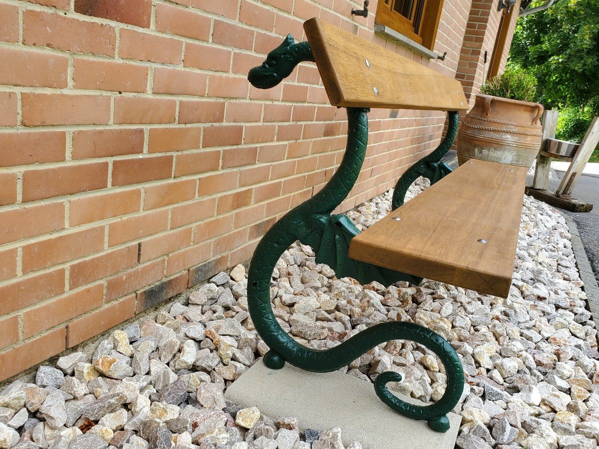 Garden Bench In Cast Iron And Wood Late Nineteenth-photo-1