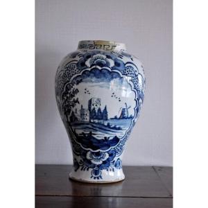 Vase En Faïence De Delft - XVIIIème Siècle