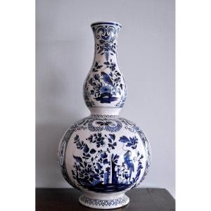 Grand Vase En Faïence De Delft - Signé - XIXème
