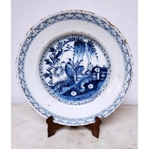 1 Delft Earthenware Plate - 18th Century