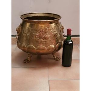 Cauldron - Brass Pot Cover - Circa 1800