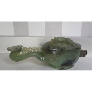 Covered Bowl - Jade Incense Burner - China - 20th Century