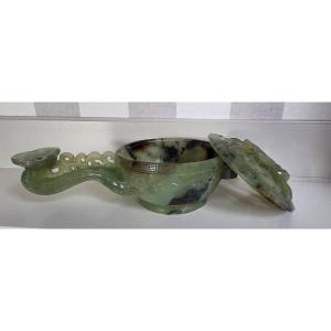 Covered Bowl - Jade Incense Burner - China - 20th Century
