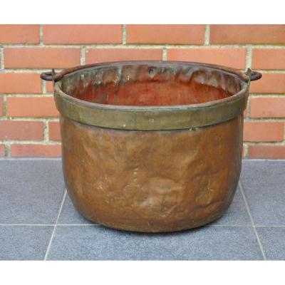 Large Cauldron In Red Copper - France - XVIIIth