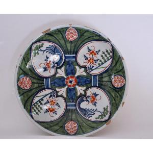Delft - Polychrome Earthenware Dish - Circa 1700