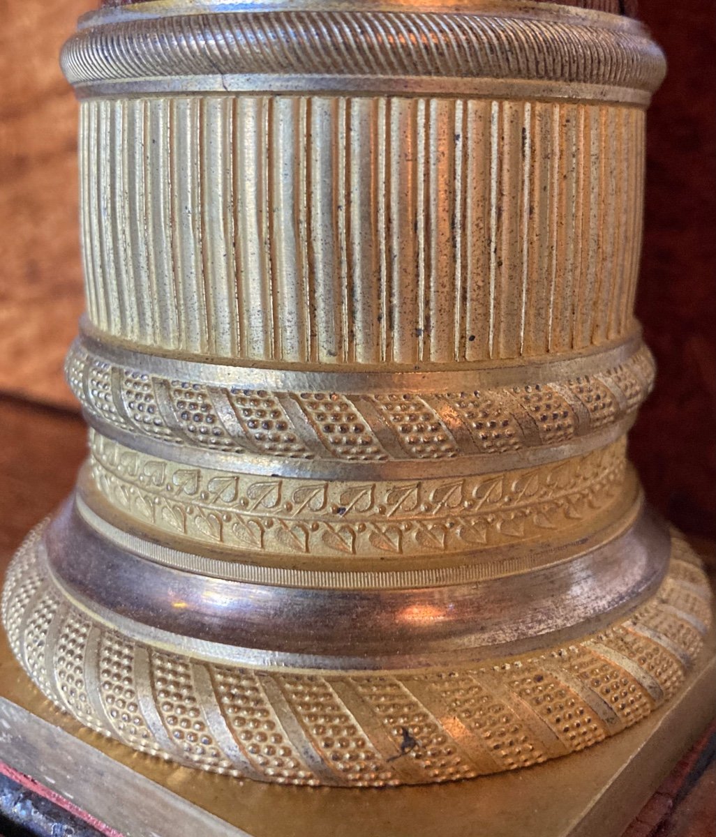 Rare Chiffonnier Retour D’égypte En Placage Et Bronze, France époque Empire -photo-6