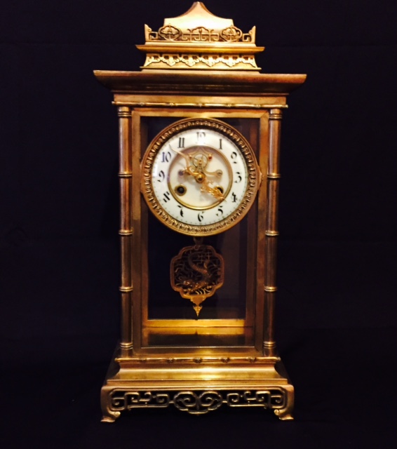 Interesting And Rare Pendulum Cage Japanese Style 1880