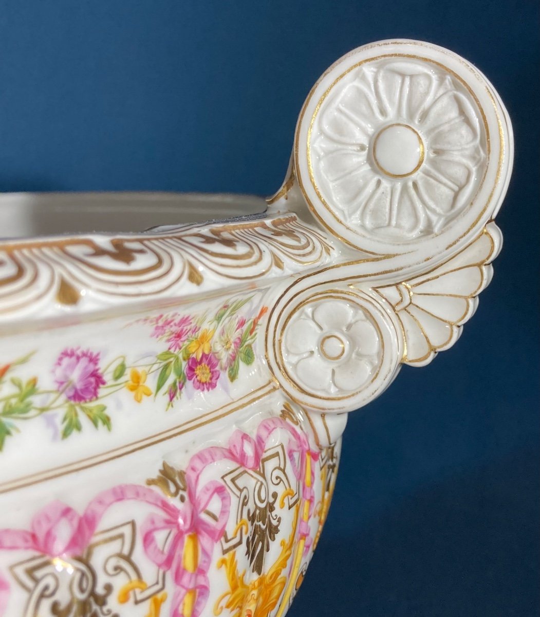 Manufacture De Sèvres 1852, Etruscan Type Hard Porcelain Cooler-photo-3