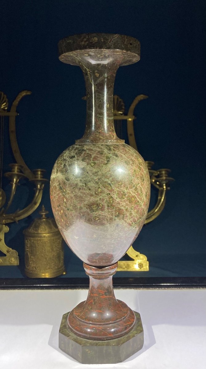 Vase En Serpentine De Cornouaille, Angleterre XIXé -photo-2