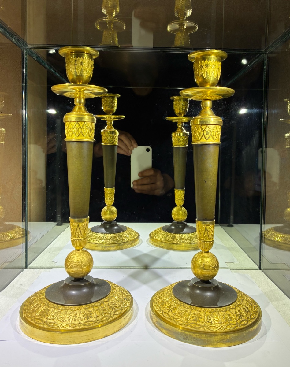 Pair Of Astrology Candlesticks, Empire Period, Circa 1805. -photo-3