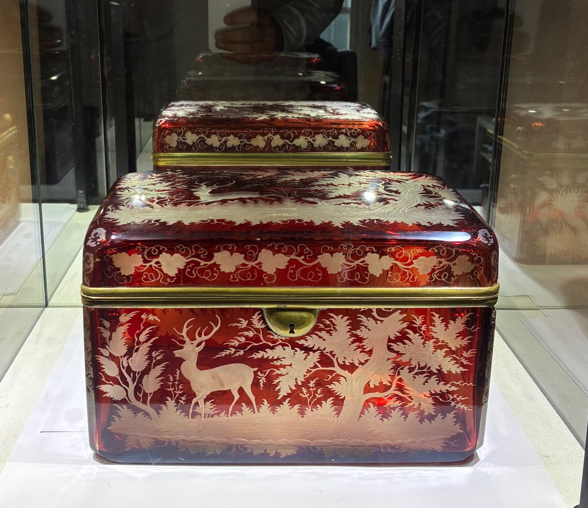 Important coffret en cristal de bohème, circa 1880-photo-2