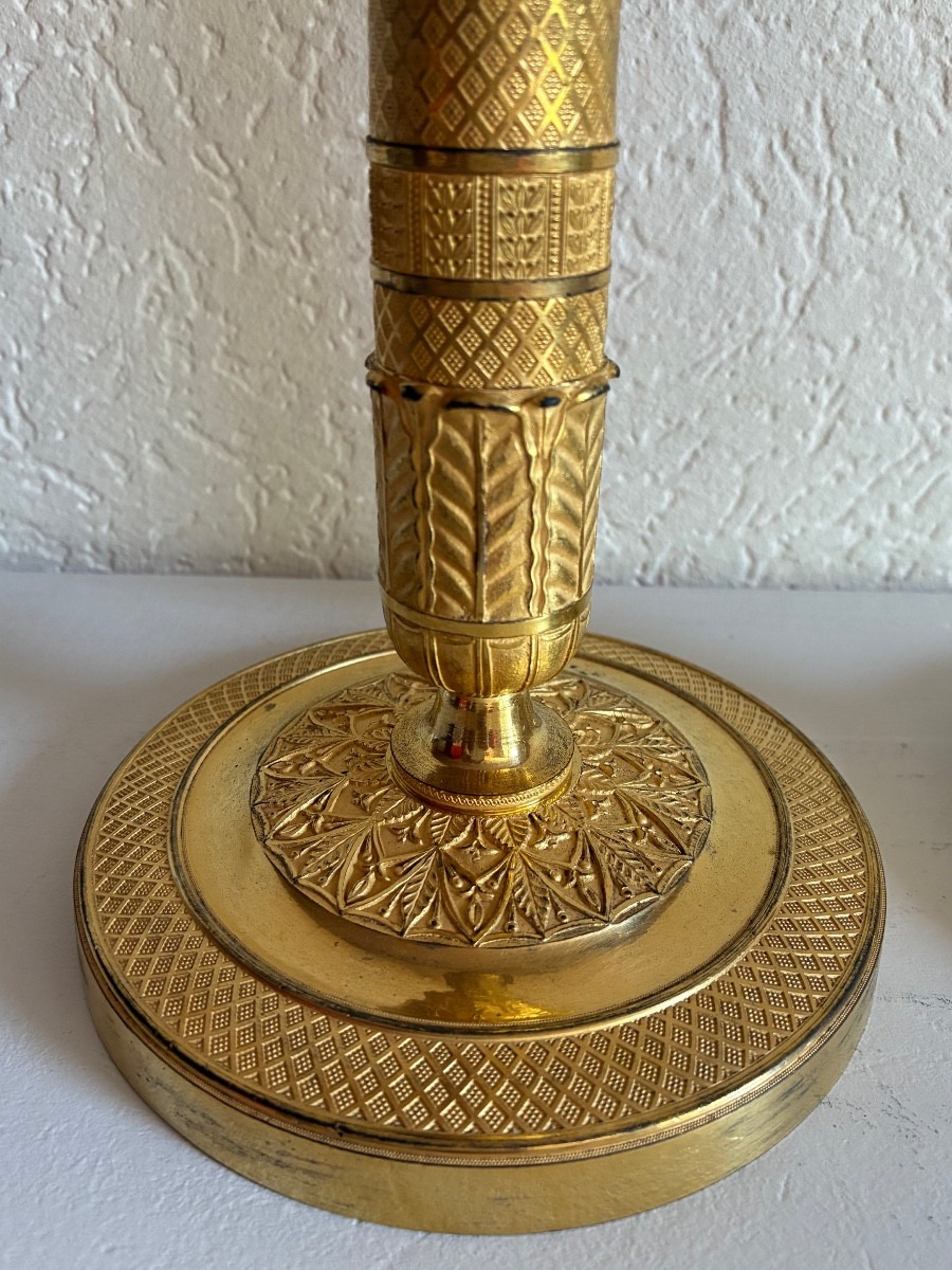 Paire de flambeaux d'époque Empire par Gérard Jean Galle (1788-1846).-photo-2