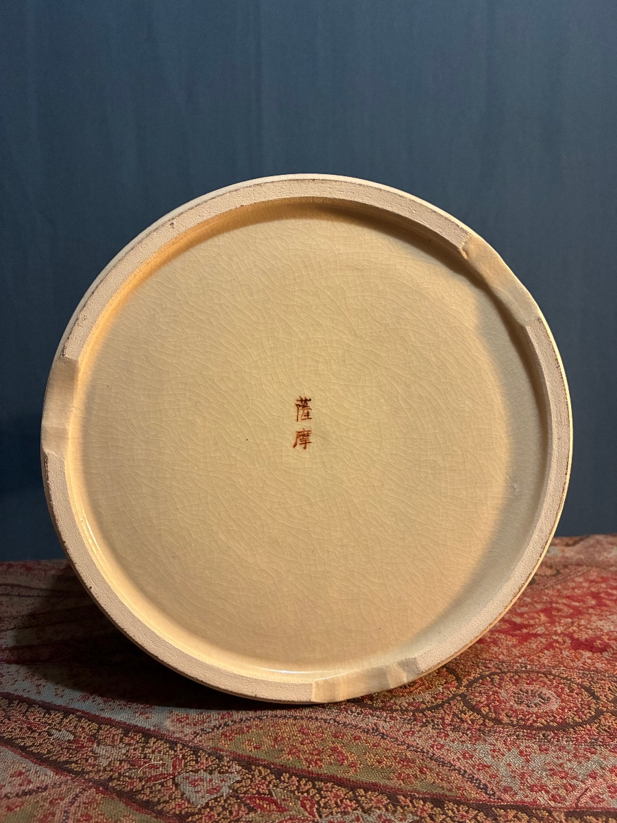 Satsuma Earthenware Planter, Japan Circa 1900-photo-1