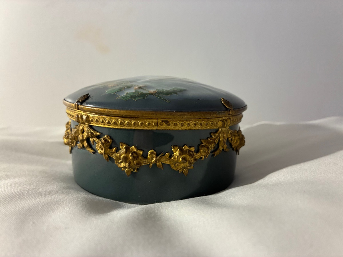 Auguste Riffaterre (1868-1935), Enamelled Porcelain Box, Paste On Paste, Circa 1900-photo-3